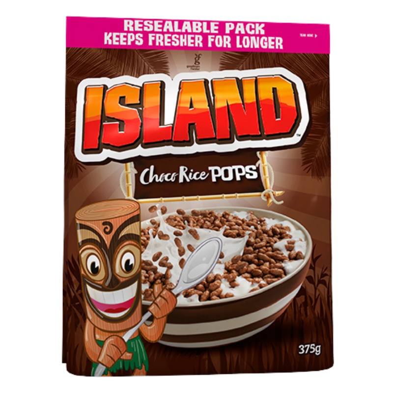 Island - Céréales Choco Rice Pops - 375G