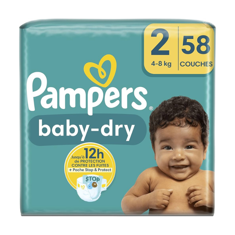 Pampers - Couches S2 - 4/8kg - x58