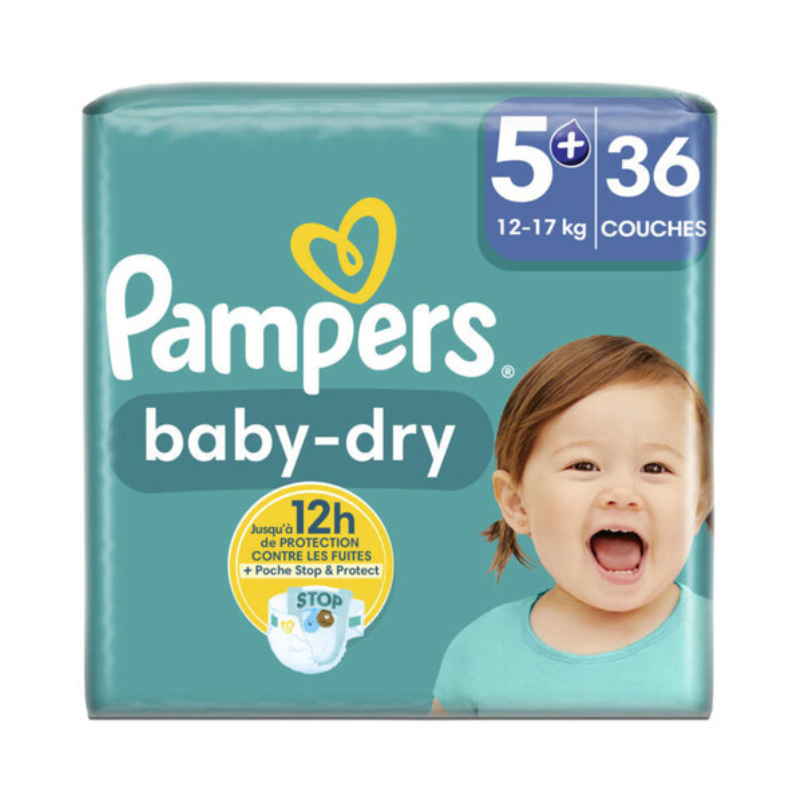 Pampers - Couches S5 plus - 12/17 Kg - x36
