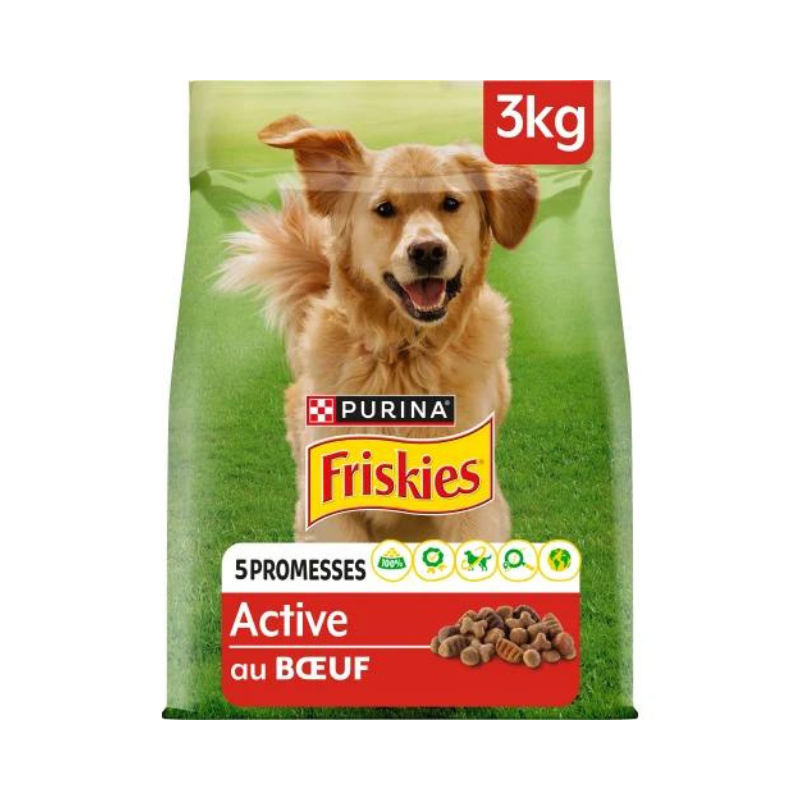 Friskies - Croquette Chien - Boeuf - 3kg