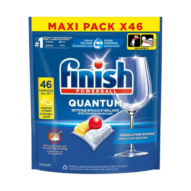 Finish - Tablette Vaisselle Power ball - 46 pastilles