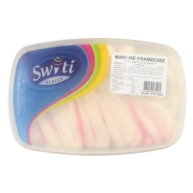 Switi - Glace Vanille Coulis Framboise - 2L