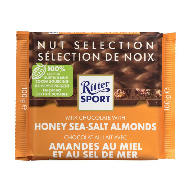Ritter - Chocolat au Lait Amandes Miel - 100g