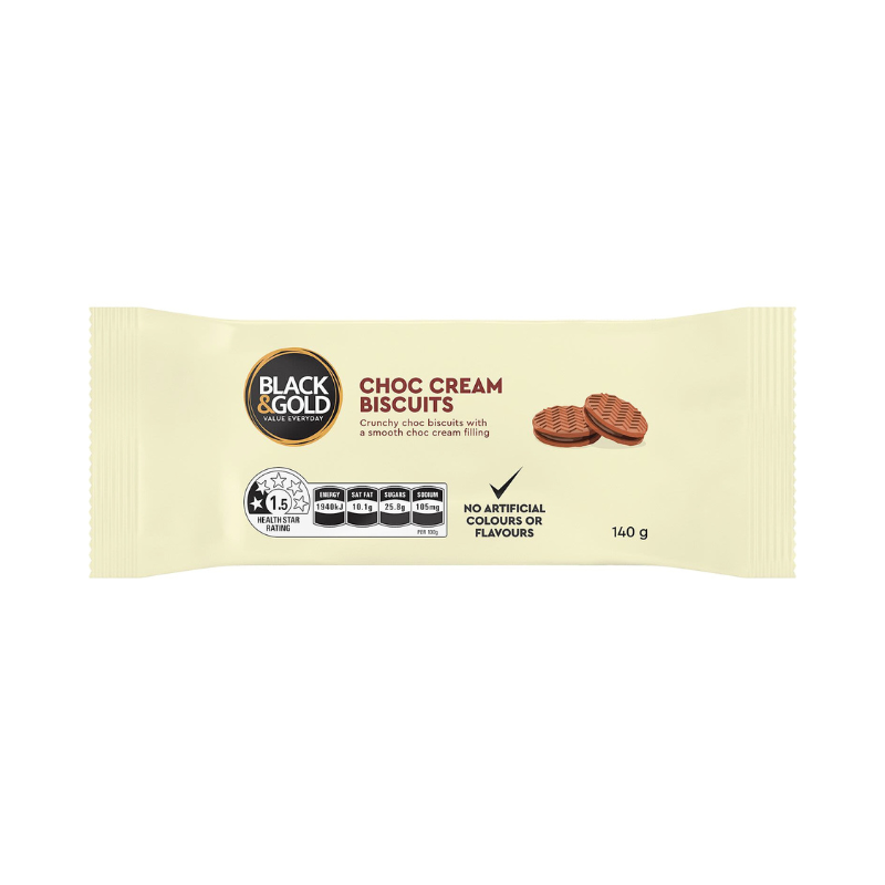 Black & Gold - Biscuits Chocolat Cream - 140g