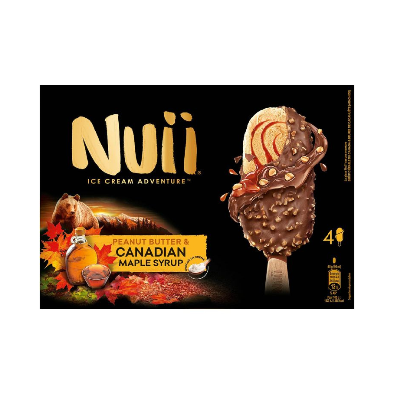 Nuii - Glace Beurre de Cacahuète Sirop d'Érable - 4U