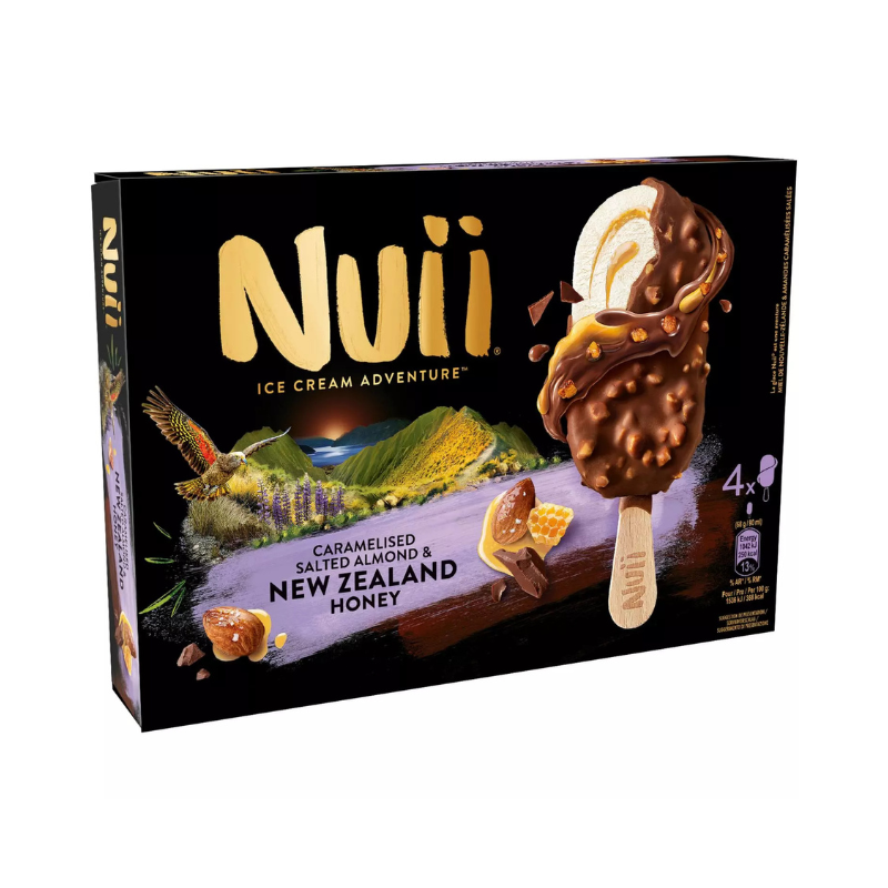 Nuii - Glace Caramel Beurre Salée Miel - 4U