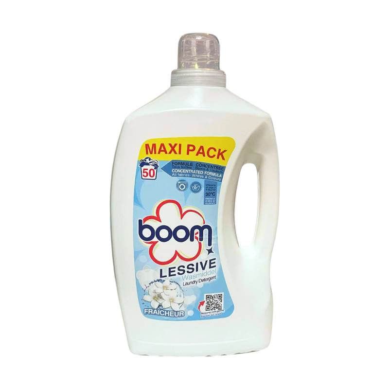 Boom - Lessive Liquide 50M - Fraicheur - 2,65L