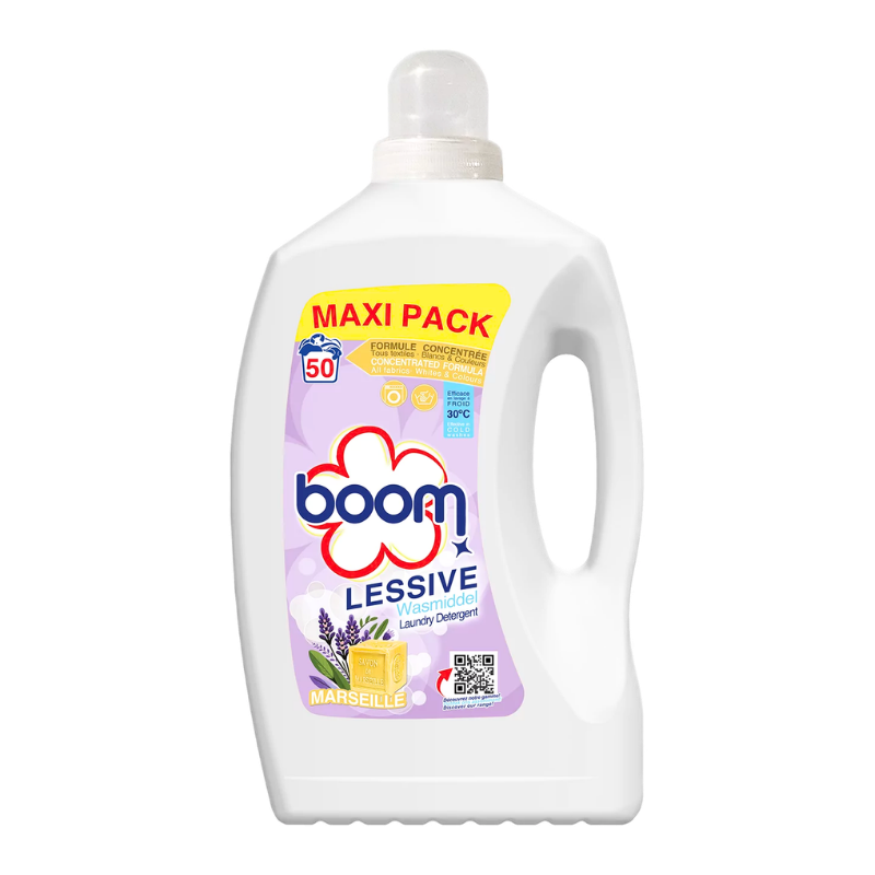 Boom - Lessive Liquide - Savon de Marseille - 2,65L