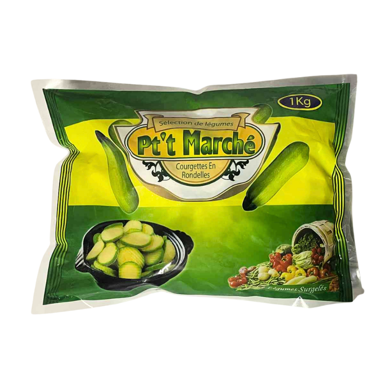 P'tit Marché - Courgettes Rondelles - 1kg