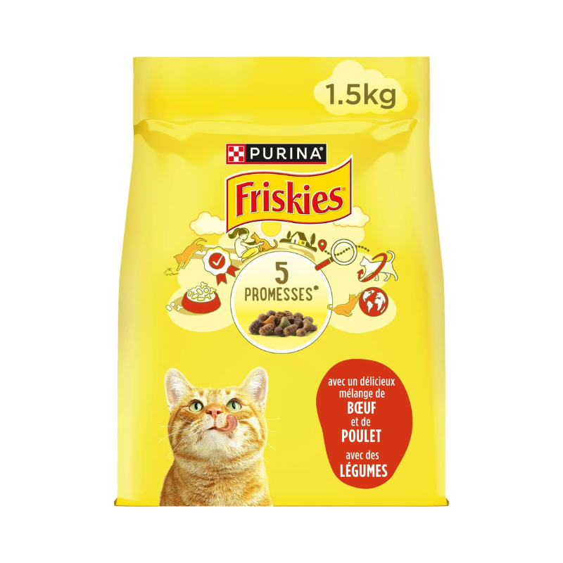 Friskies - Croquettes Poulet - 1,5kg