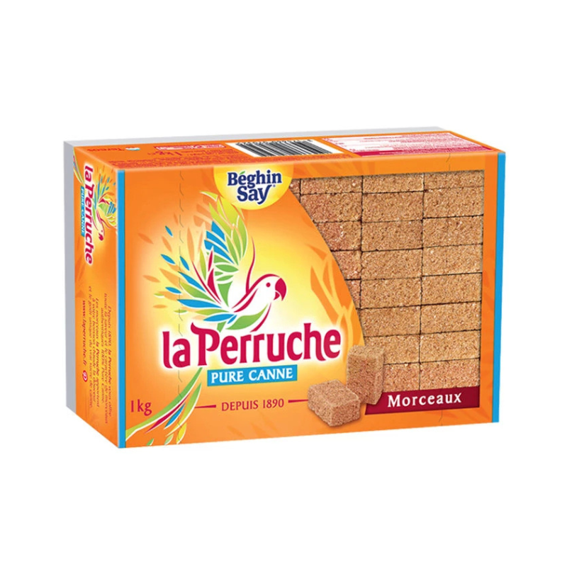 La perruche - Sucre roux en morceaux - 1kg