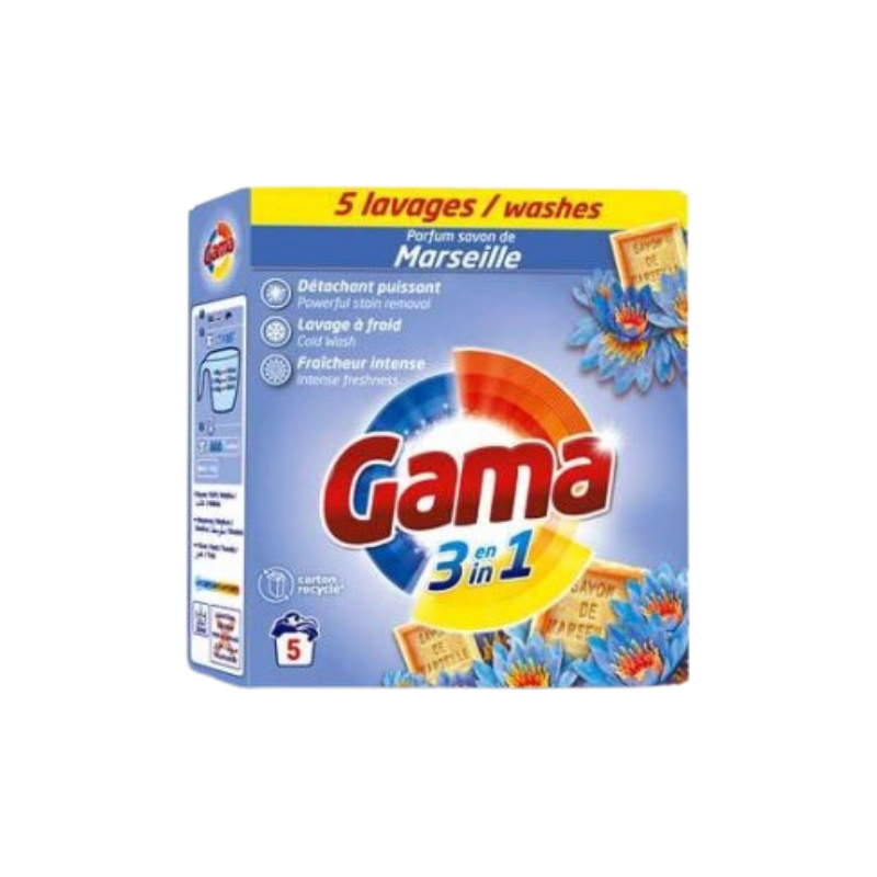 GAMA - Lessive poudre - Savon de Marseille - 275g
