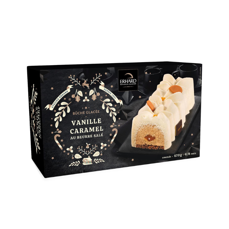 Erhard - Glace Bûche Vanille Caramel Beurre Salé - 470g