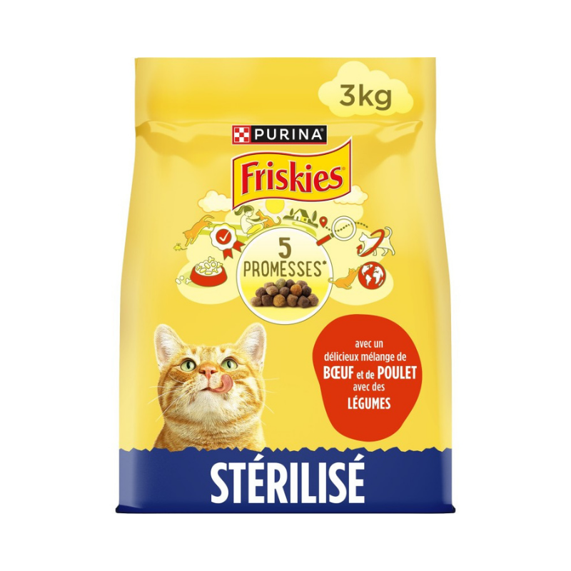 Friskies - Croquettes Poulet Légumes Stérilisé - 3kg
