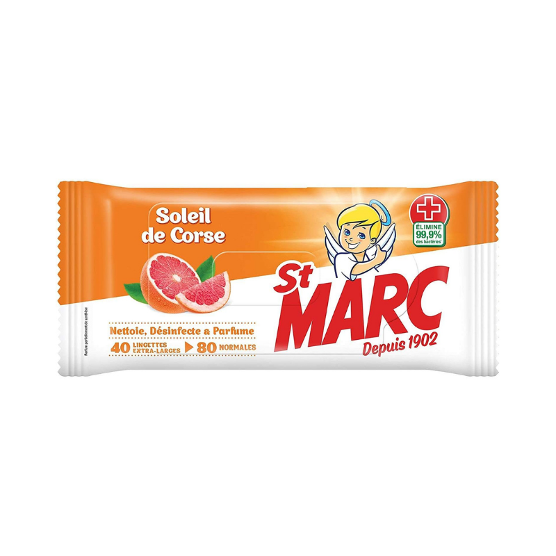 St-Marc - Lingettes - Anti-Bactériens - x 80