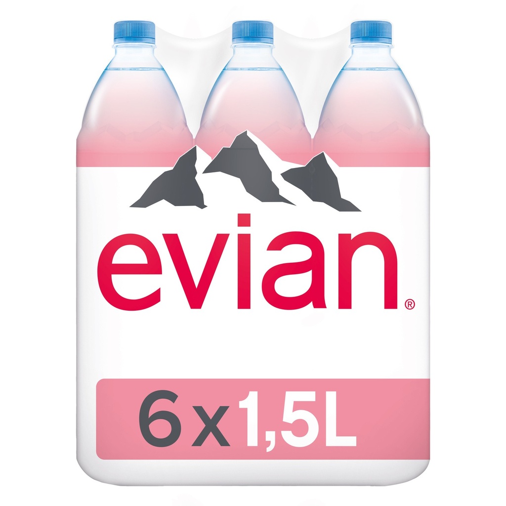 Evian - Eau plate - Pack x 6 - 1,5L