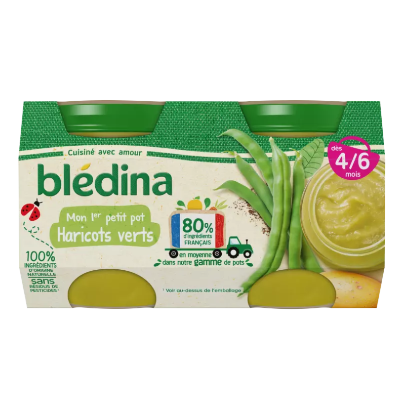 Blédina - Purée pot - Haricots Verts - 2x130g