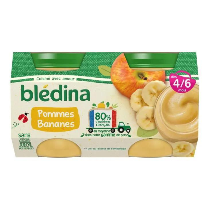 Blédina - Compote pot - Pommes Bananes - 4x130g