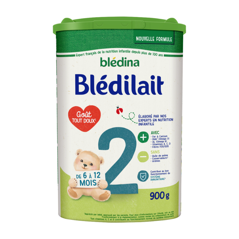 Blédilait - Lait en poudre - Croissance 2ème âge - 6/12 mois - 900g