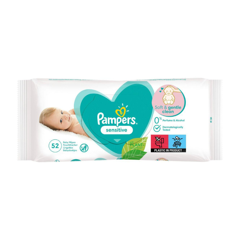 Pampers - Lingettes Sensitive - x52