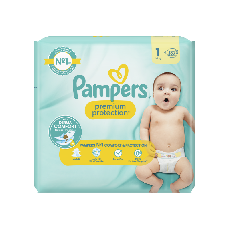 Pampers - Couches S1 2/5kg - x24