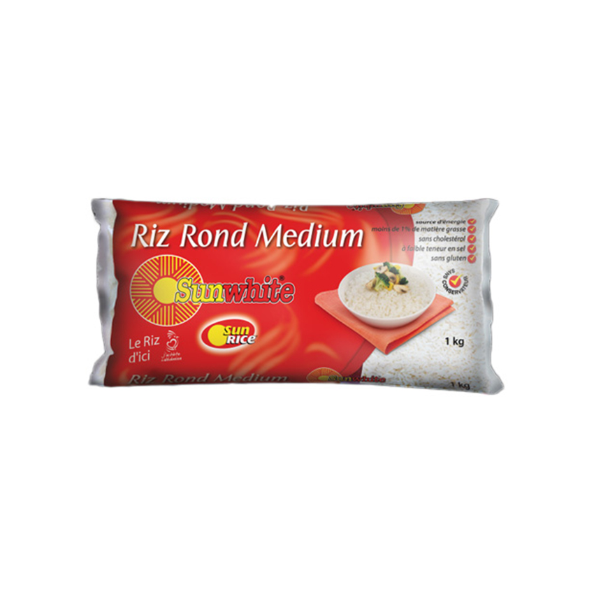 Sunwhite - Riz rond médium - 1kg
