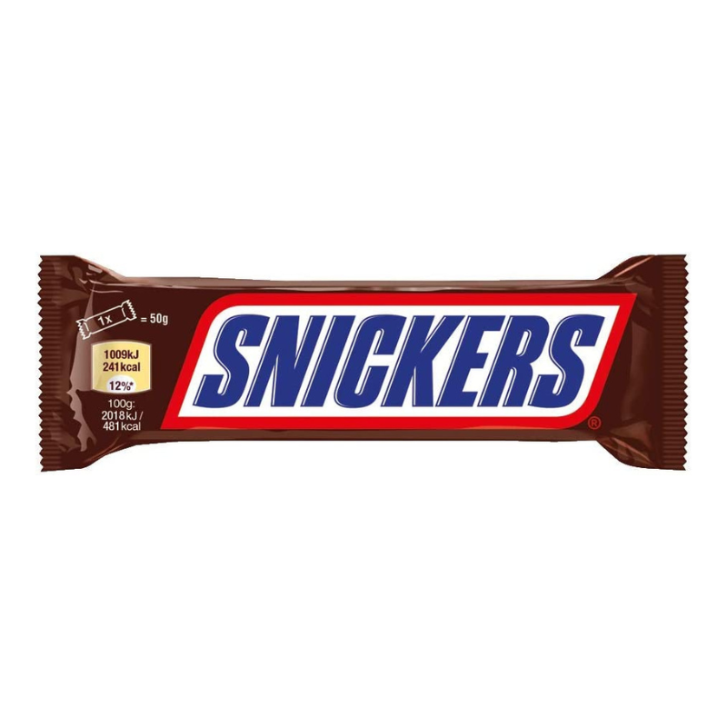 Snickers - Barre Choco Cacahuètes - Original - 50g