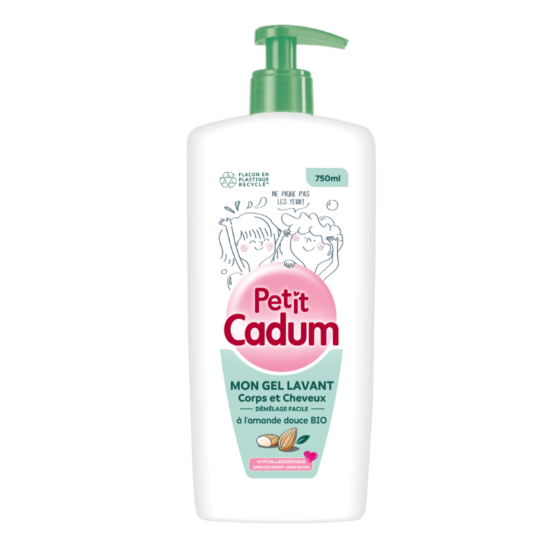 Cadum - Gel corps & cheveux - Amandes - 750ml