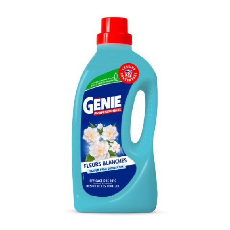 Génie - Lessive liquide - Fleur Blanche - 1,48L - 37M