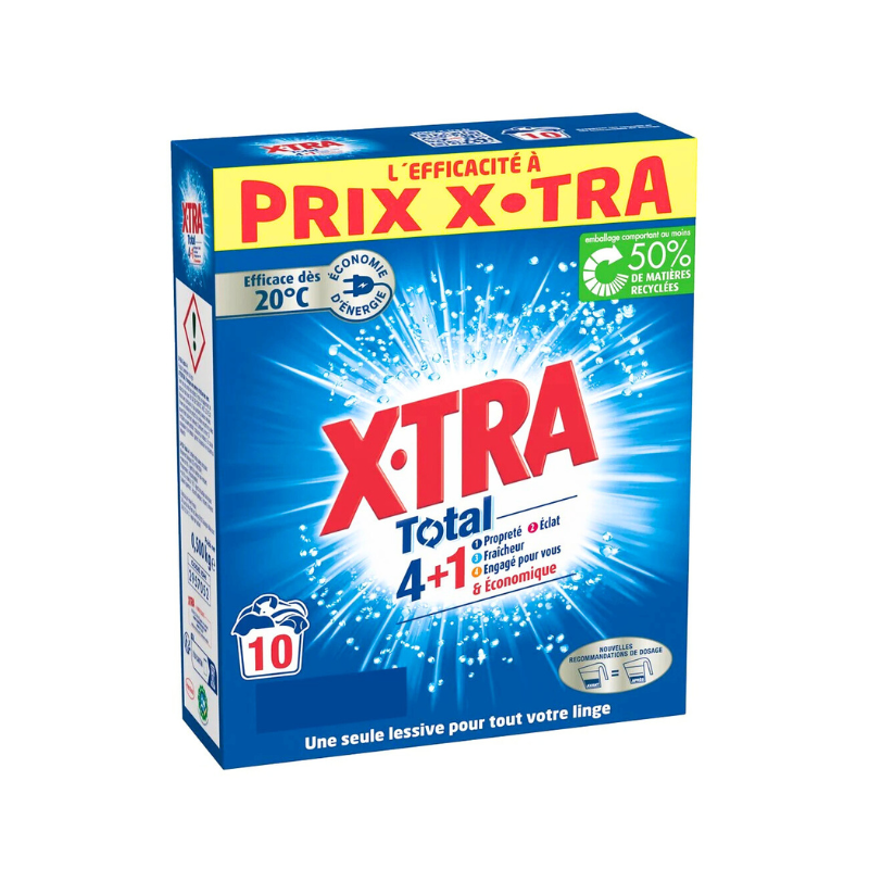 XTRA - Lessive poudre - TOTAL 3+1 - 10D