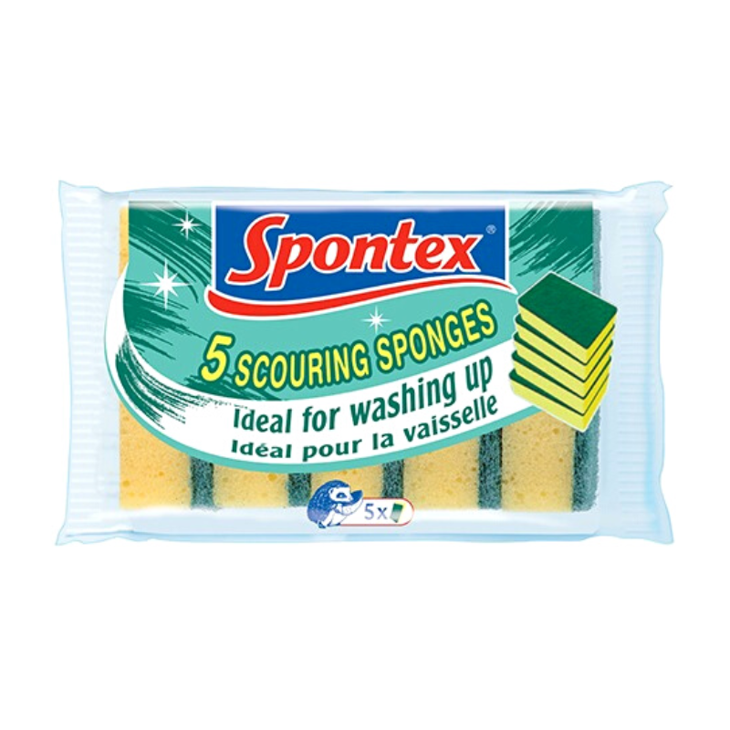 Spontex - Éponges Mousse à Récurer - x5