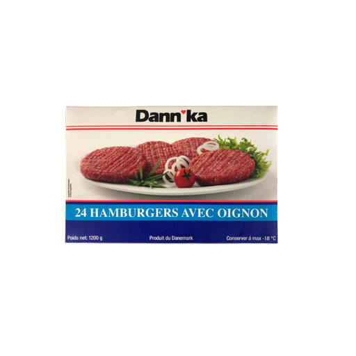 [E00018012] Dann'Ka - Steaks oignons x 24 - 1,2kg