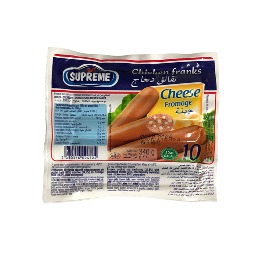 [E00022162] Supreme - Saucisse Poulet Fromage - 340g