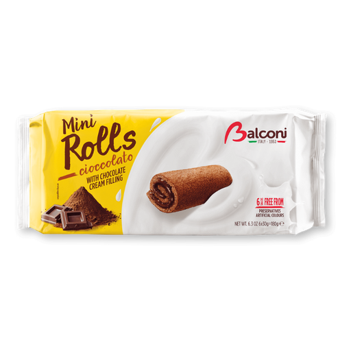 [E00012001] Balconi - Mini Rolls Choco - 6x30g