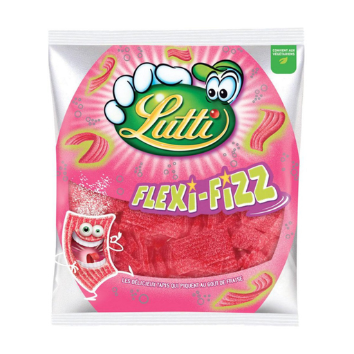 [E00030046] Lutti - Bonbon Flexi Fizz Fraise - 225g