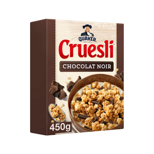 [E00027139] Quaker - Cruesli Céréales Chocolat - 450g
