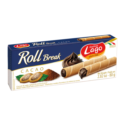 [E00027122] Lago - Biscuits Rolls Break Choco - 80g