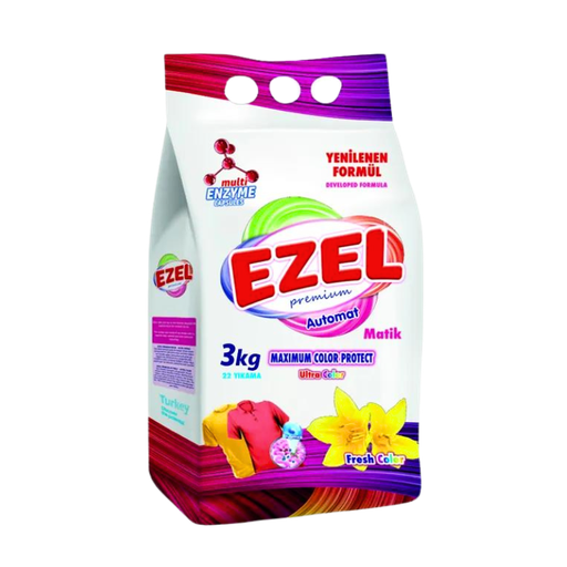 [E00002076] Ezel Premium - Lessive Poudre - Couleur - 3kg