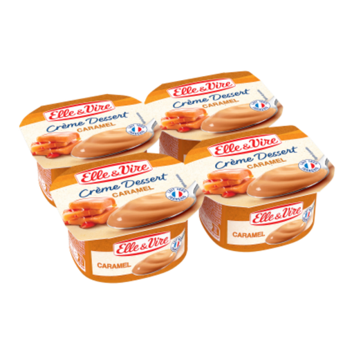 [E00022210] Elle&Vire - Crème Dessert Caramel - 4x125g