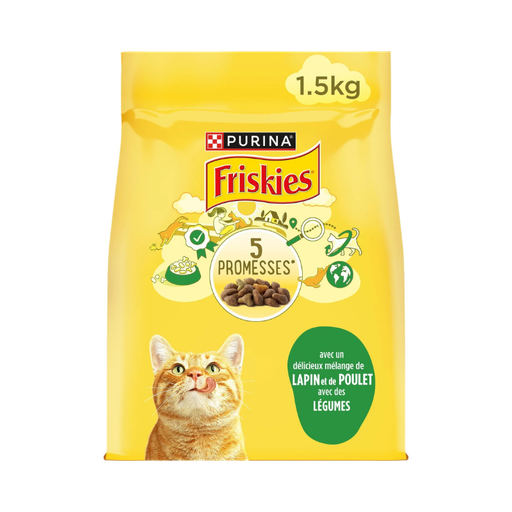 [E00016064] Friskies - Croquettes Lapin Poulet Légume - 2kg