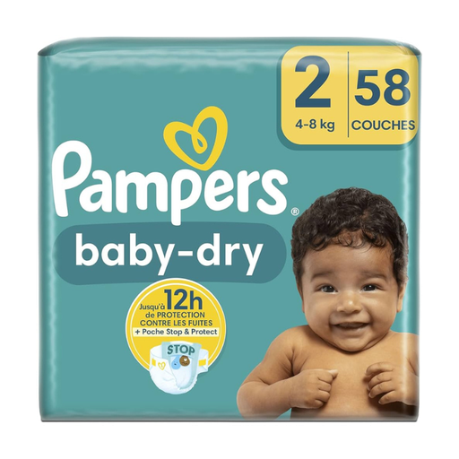 [E00020345] Pampers - Couches S2 - 4/8kg - x58