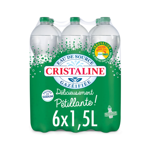 [E00020364] Cristaline - Eau pétillante - Pack 6x1,5L