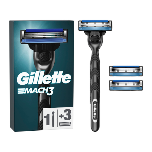 [E00020368] Gillette - 1 Rasoir Mach3 + 3 Lames - 1U