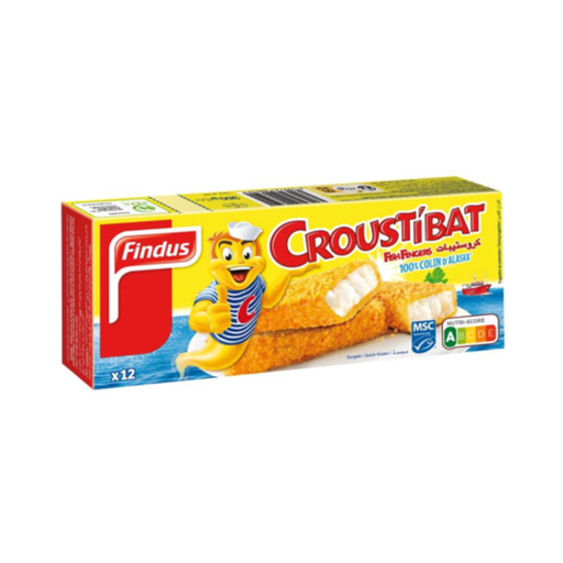 [E00004130] Croustibat - Bâtonnets Poisson x12 - 360g