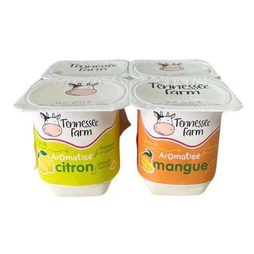 [E00024085] Tennessee farm - Yaourt Mangue Citron - 4x100g