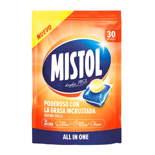 [E00050007] Mistol - Tablette Vaisselle - 30 pastilles