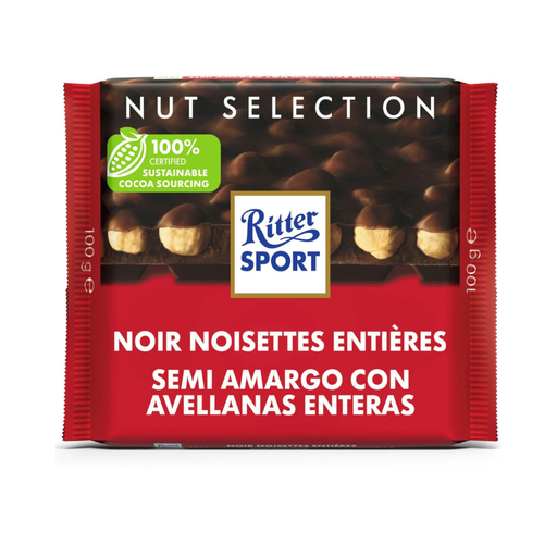 [E00030054] Ritter - Chocolat Noir Noisettes - 100g