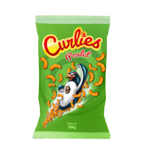 [E00012044] Curlies - Poulet - 150g