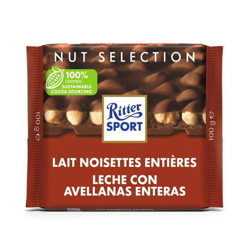 [E00030058] Ritter - Chocolat au Lait Noisettes - 100g