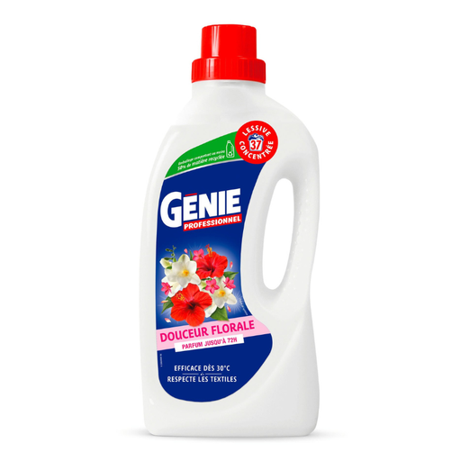 [E00005093] Génie - Lessive liquide - Douceur Floral - 1,48L - 37M